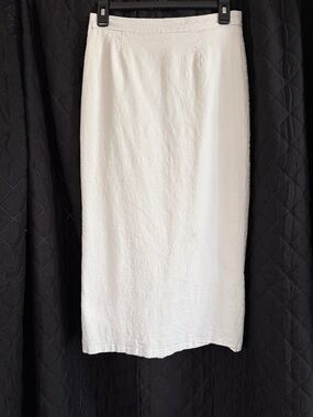 4th + Reckless White Midi Skirt Size M Linen Blend